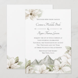 Invitation Mariage floral de montagne