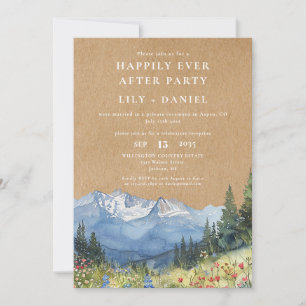 Invitation Mariage Floral de Montagne Rustique À Tout Jamais