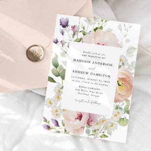 Invitation Mariage floral de printemps délicat