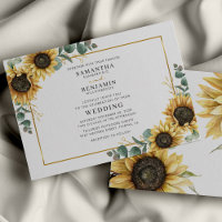 Mariage floral de tournesol et de verdure d'eucaly