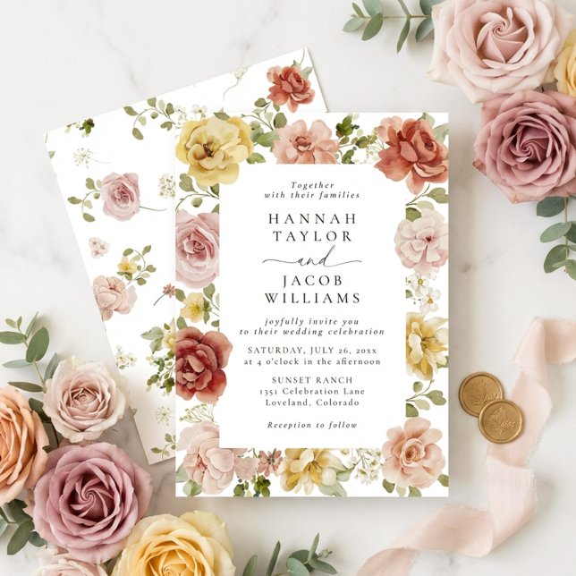 Invitation Mariage Floral d'Été (Créateur téléchargé)