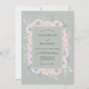 Invitation Mariage Floral Doux et Sage