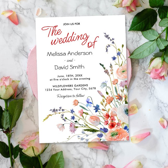 Invitation Mariage Floral Élégant (Créateur téléchargé)