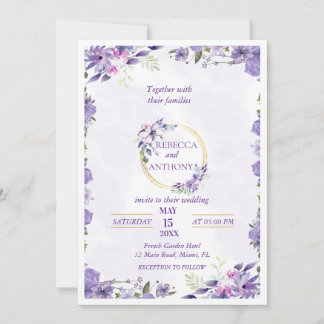 Invitation Mariage Floral Élégant