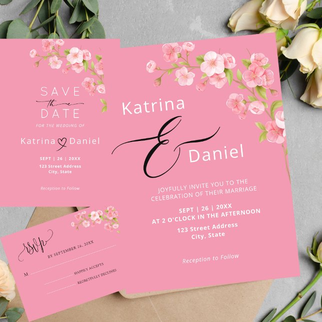 Invitation Mariage floral élégant moderne (Créateur téléchargé)