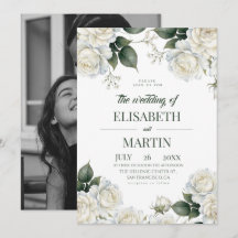 Mariage Floral Élégant Moderne Rose Blanche