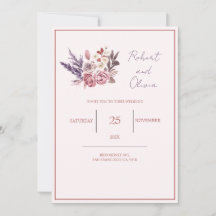 "Mariage floral élégant rose et violet"