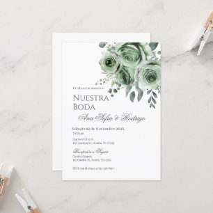 Invitation Mariage Floral Espagnol