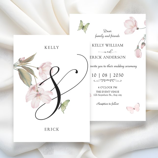 Invitation Mariage floral esthétique (Créateur téléchargé)