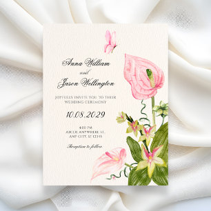 Invitation Mariage floral esthétique en fleurs