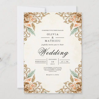 Invitation Mariage floral éthérée