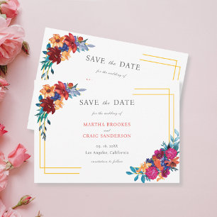 Invitation Mariage floral festa mexicaine moderne Enregistrer