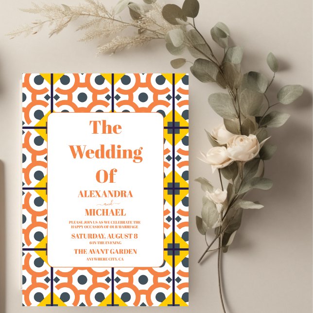 Invitation Mariage Floral Fiesta Folkart mexicain (Créateur téléchargé)