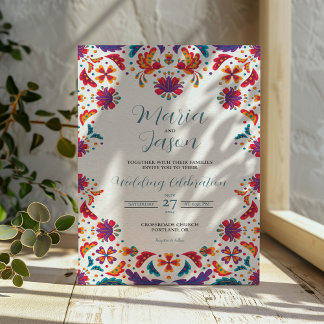 Invitation Mariage Floral Floral Colorful