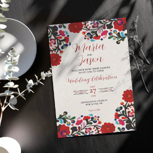 Invitation Mariage Floral Floral Colorful