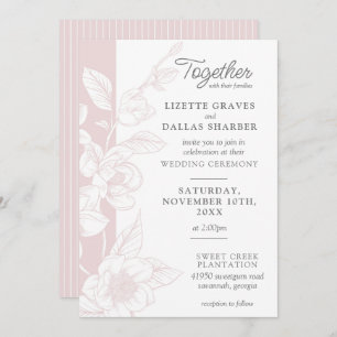 Invitation Mariage floral flush de fleurs de Magnolia méridio