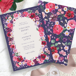 Invitation Mariage floral gras