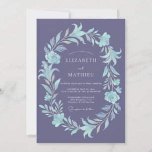 Invitation Mariage Floral Icy Lavande