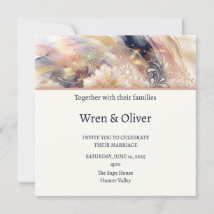 Invitation Mariage Floral Impressionniste