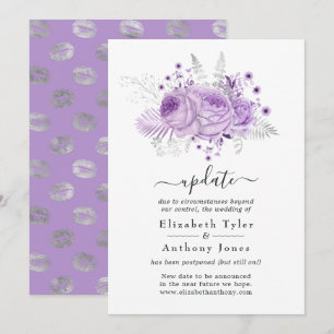 Invitation Mariage Floral Lavande et Argent Mise à Jour