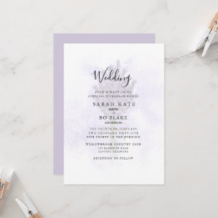 Invitation Mariage Floral Lavande Parents de la Mariée Splash