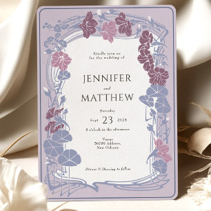 Invitation Mariage floral Lavender Twilight Mauve