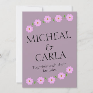 Invitation Mariage floral minimal