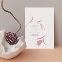 Mariage Floral Minimaliste | Mauve et Bleu Poussiè