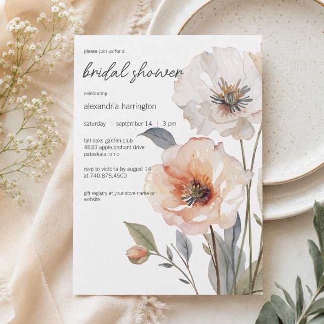 Invitation Mariage Floral Moderne (Créateur téléchargé)
