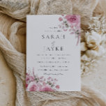 Invitation Mariage floral moderne à la mode Blush Boho<br><div class="desc">Moderne tendance Boho Boho Floral Faire-part de mariage Voir la collection correspondante à Niche et Nest Store Merci beaucoup</div>