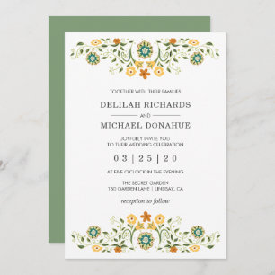 Invitation Mariage floral moderne élégant