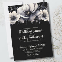 Mariage Floral Noir Moderne Sombre et Mystérieux