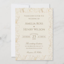 Mariage Floral Or Raffiné Luxe