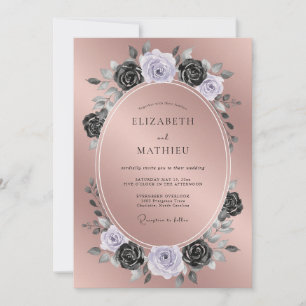 Invitation Mariage Floral Or Rose Gold Humeur
