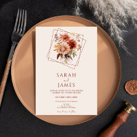 Mariage Floral Orange Brûlé en terre cuite simple