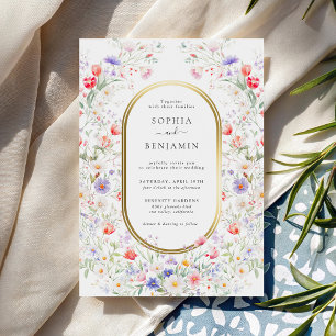 Invitation Mariage Floral Pastel de Printemps à l'Aquarelle É