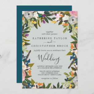 Invitation Mariage floral peint
