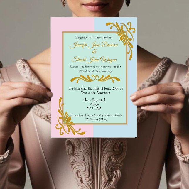 Invitation Mariage Floral Rococo Romantique (Créateur téléchargé)
