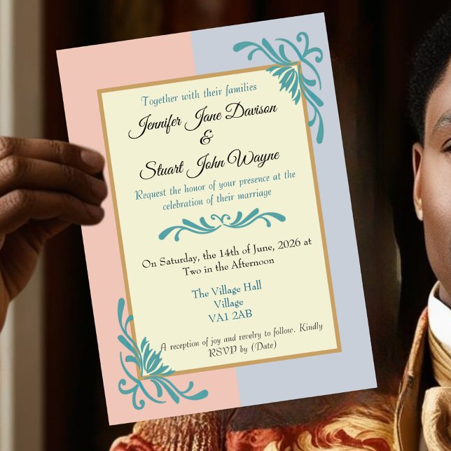 Invitation Mariage floral romantique Rococo (Créateur téléchargé)