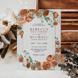 Invitation Mariage Floral Rose<br><div class="desc">Éblouissez vos invités avec cet élégant invitation de mariage avec de belles fleurs et une typographie moderne. Ajoutez simplement les détails de votre événement sur ce modèle facile à utiliser pour en faire une invitation unique.</div>