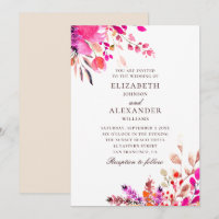 Mariage floral rose aquarelle. Jardin botanique