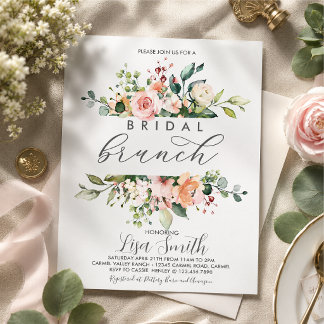 Invitation Mariage Floral Rosé Baby Shower