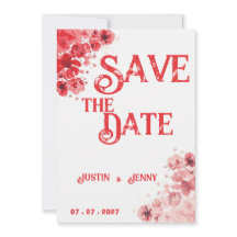 Mariage floral rouge romantique