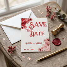 Mariage floral rouge romantique