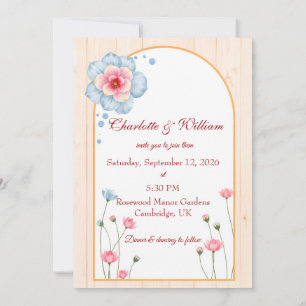 Invitation Mariage floral rustique