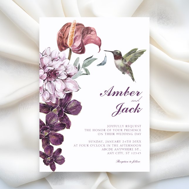 Invitation Mariage floral rustique (Créateur téléchargé)