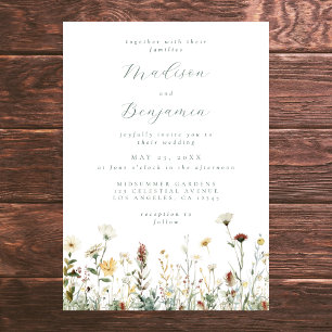 Invitation Mariage Floral Rustique