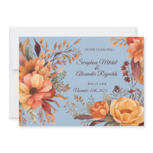 Mariage Floral Rustique Aquarelle d'Automne