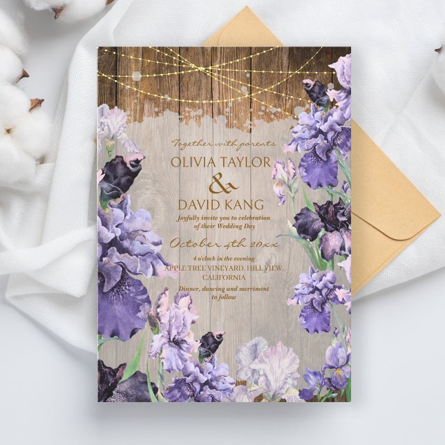Invitation Mariage floral rustique de printemps (Créateur téléchargé)
