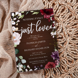 Invitation Mariage Floral Rustique Rien de Fantaisie Juste de